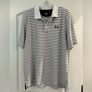 Under Armour Striped Heat Gear Polo